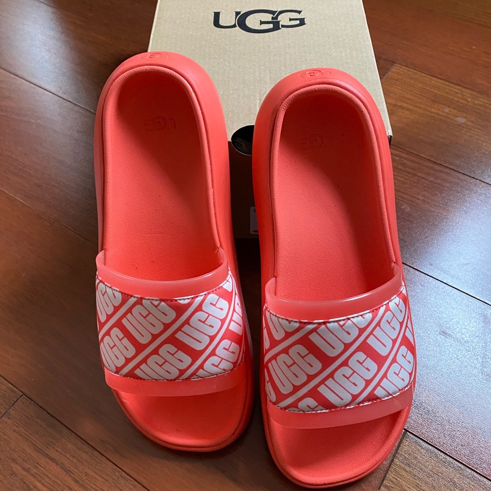 UGG Pop Coral Ruette Slide Sz 7